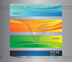 Set of colorful banners - vector image