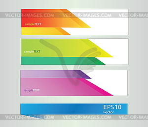 Set of banners with elements - vector clipart