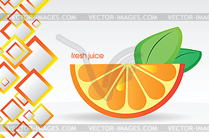 Juicy orange background - vector clip art