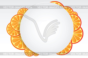 Juicy orange background - vector image