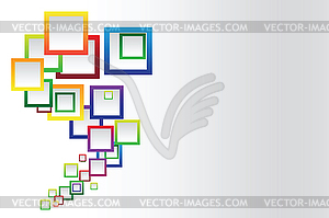 Abstract colorful square background - vector clipart