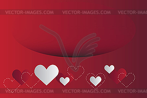 Background with hearts - vector clipart