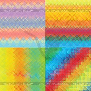 Set of abstract geometric backgrounds - vector clipart