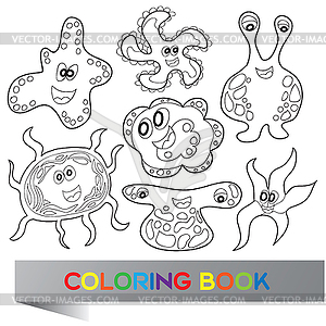 Cartoon cute monsters - vector clipart