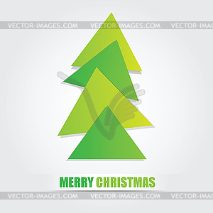 Simple geometric triangle form Christmas tree - vector image