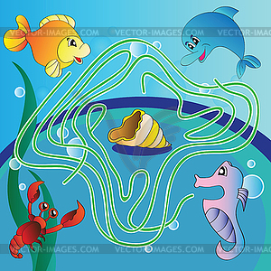 Maze game for kids - vector clip art