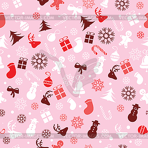 Christmas background, seamless tiling, great - royalty-free vector clipart