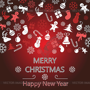 Christmas Greeting Card - vector image