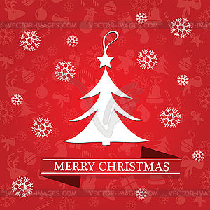 Christmas Greeting Card - vector image