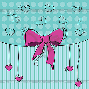 Valentines composition of hearts - vector image