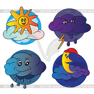 Weather icons design - vector clipart / vector image