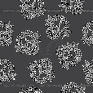 Skull Ornamental Pattern - vector image