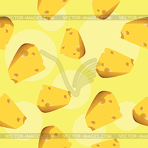 Cheese seamless pattern - vector clip art