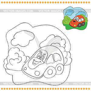 Connect dots and coloring page - vector clipart