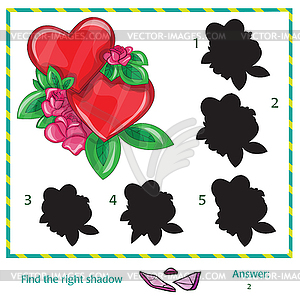 Find shadow of pictures - vector clipart