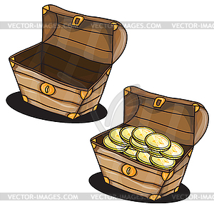 Cartoon chest - vector clipart