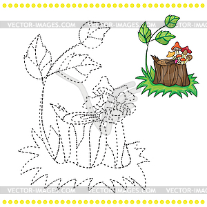 Connect dots and coloring page - vector image