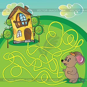 Maze with mouse - vector image