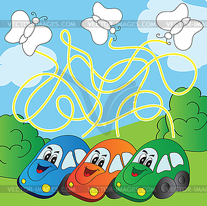 Maze game - vector clipart