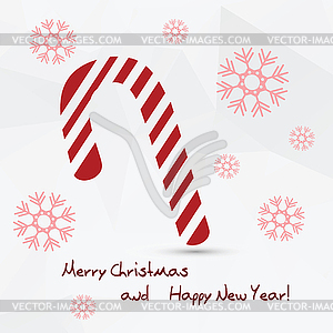 Simple white christmas card - vector clipart