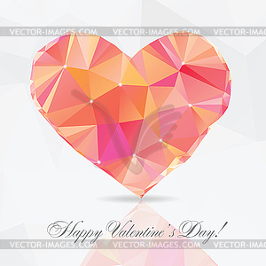 Polygon Heart - - vector clipart