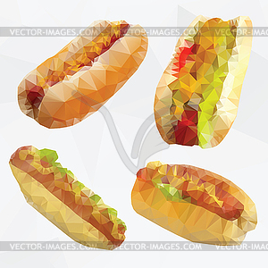 Fast food abstract geometric polygon - vector clip art