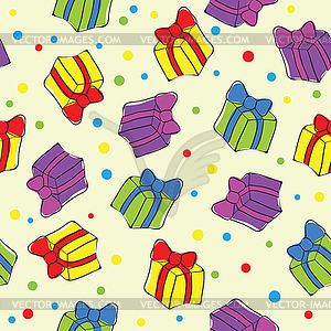 Seamless present pattern - vector image