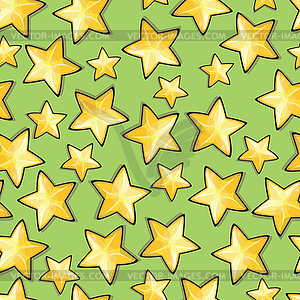 Seamless pattern with cartoon stars - vector image