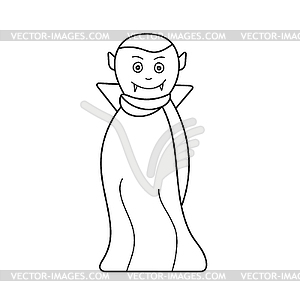 Simple coloring page. Coloring page - Vampire - vector image