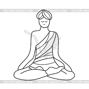 Simple coloring page. Coloring picture of cartoon - vector clipart / vector image