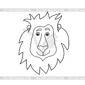 Simple coloring page. Coloring book for children. - vector image