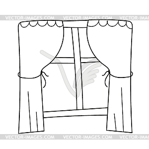 Simple coloring page. Window to be colored, colorin - vector clip art