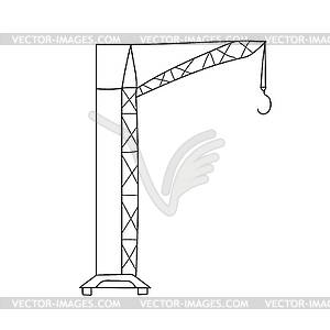 Simple coloring page. crane - vector EPS clipart