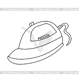 Simple coloring page. Iron to be colored, coloring - vector image