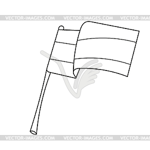 Simple coloring page. Flag icon  - vector image