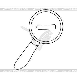 Simple coloring page. Zoom Tool to be colored, - vector clip art