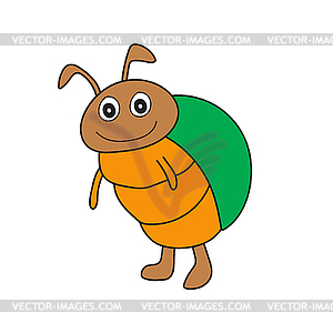 Simple cartoon icon. Cartoon bug  - vector image