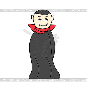 Simple cartoon icon. Vampire Dracula - vector image