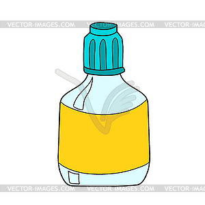 Simple cartoon icon. bottle or vial.  - vector image