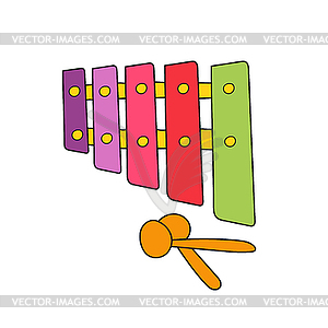 Simple cartoon icon. Musical instrument for - vector clip art