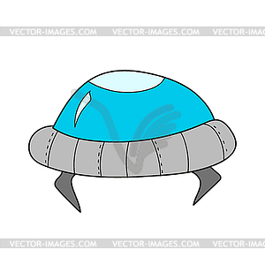 Simple cartoon icon. . UFO image for preschool kids - vector image