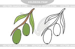 Simple coloring page. Coloring book for children - vector image