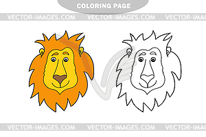 Simple coloring page. Coloring book for children. - vector image