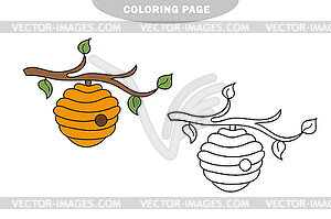 Simple coloring page. Coloring book for children, - vector clipart