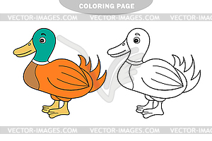 Simple coloring page. educational coloring book - - vector clip art