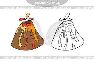 Simple coloring page. Simple children coloring - vector image