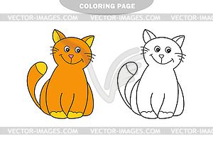 Simple coloring page. Black and white coloring for - vector clipart / vector image