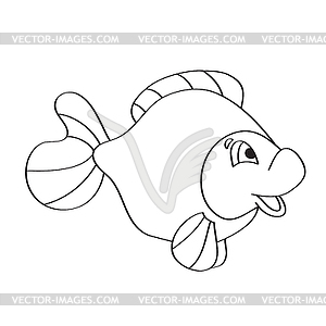 Simple coloring page. Drawing worksheet for - vector image