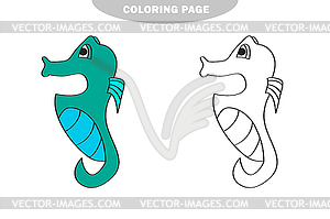 Simple coloring page. Coloring Black and white - vector image