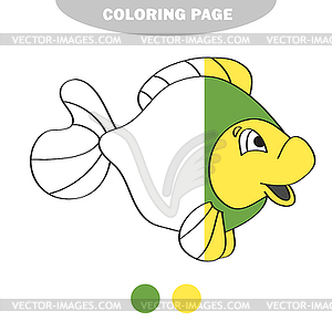 Simple coloring page. Drawing worksheet for - vector clipart